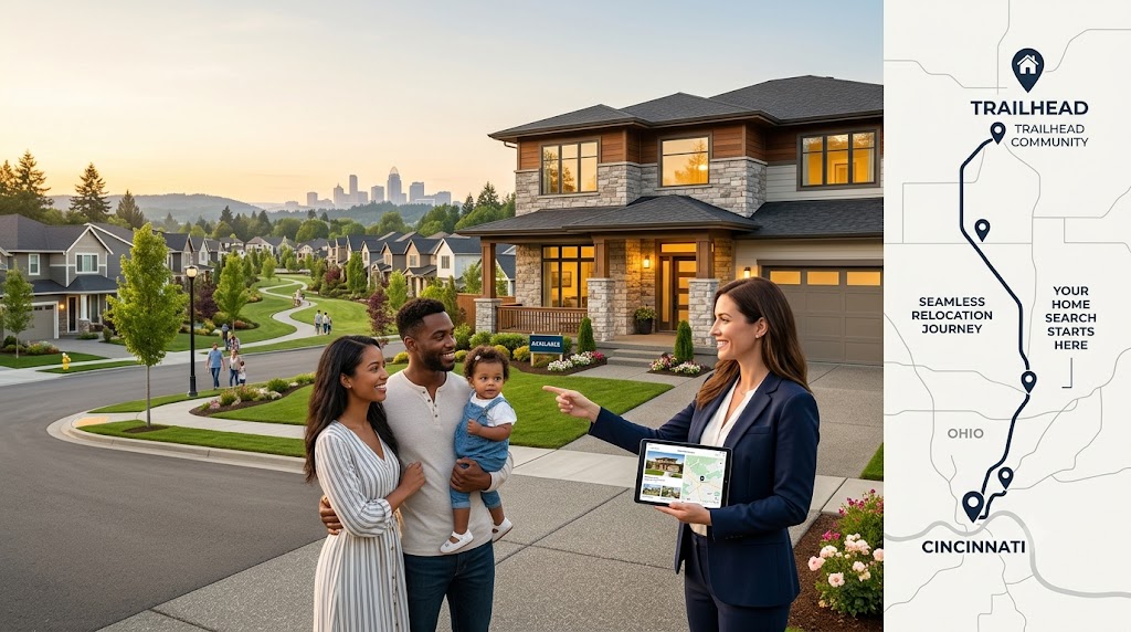 Family exploring Trailhead community